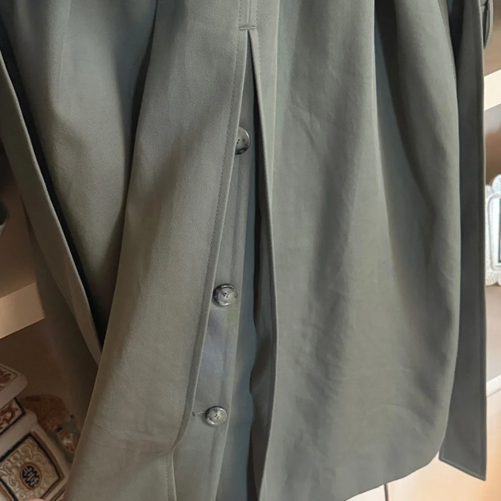Sezane Scott Olive Trench Coat with Belt - Picture 8 of 8